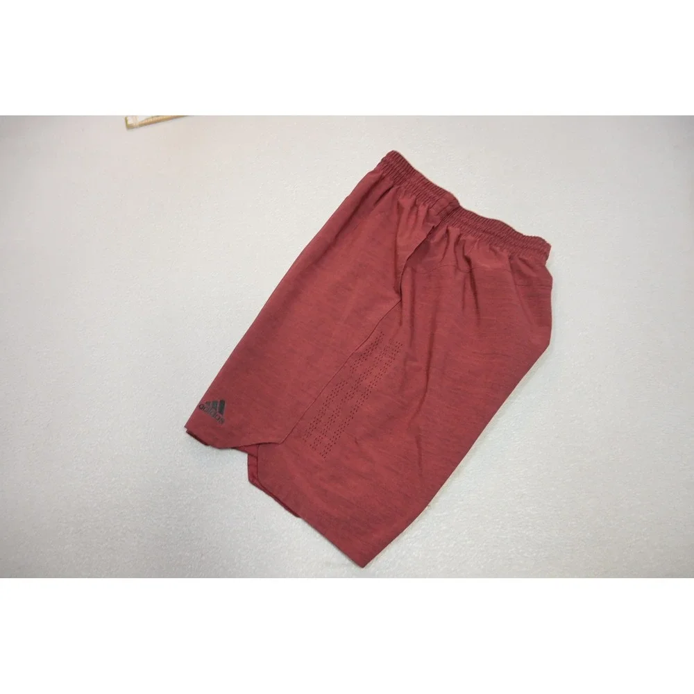 Adidas Athletic Gym Shorts Men XL Maroon‎ Performance W/Pockets Excellent